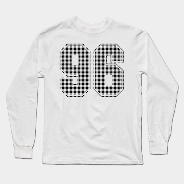 Plaid Number - 96 - Dark Long Sleeve T-Shirt by tavare